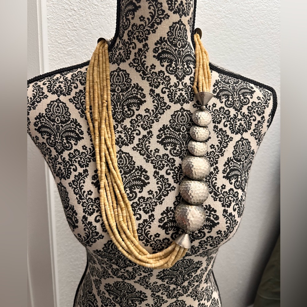 Antique style a-symmetrical necklace